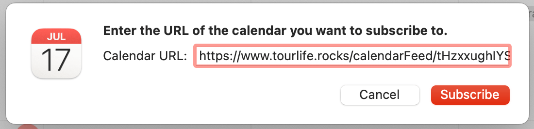 MacOS Calendar