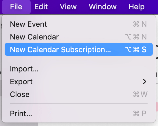 MacOS Calendar